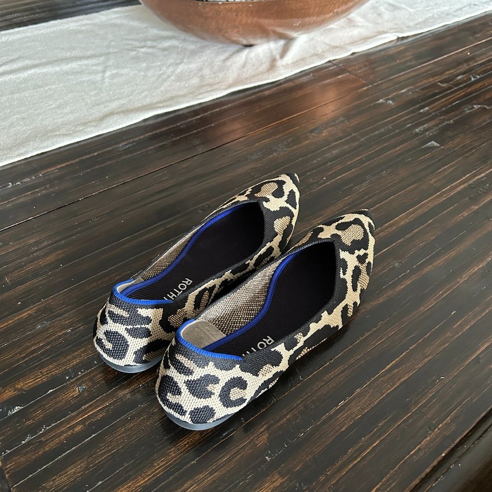Rothy Pointed Leopard Dress Shoes 9.0